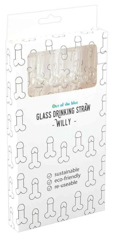 GlassDrinkingStrawWillyx4