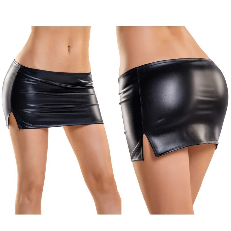 GLOSSYWetlookMiniskirtS–XL