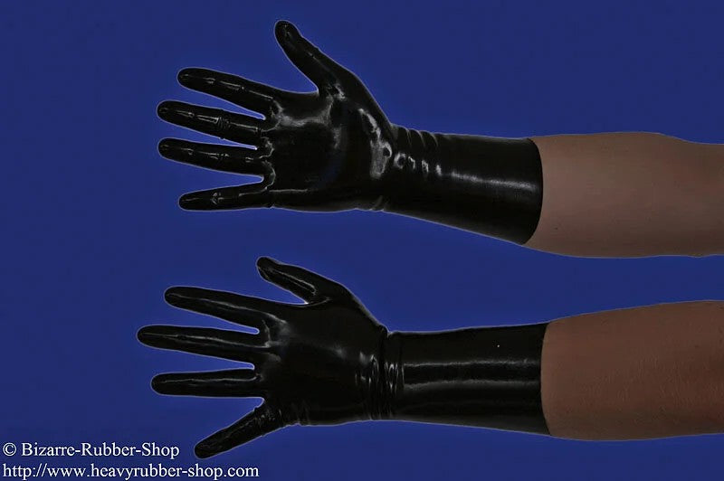 Glovesshortdifferentstrengthsblack9Rubber0,60mm