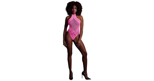 GlowInTheDarkBodyWithHalterNeckPink