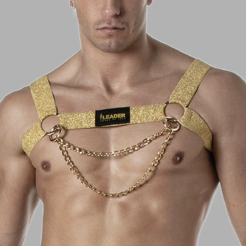 GoldenesRubberharnessmitKetten