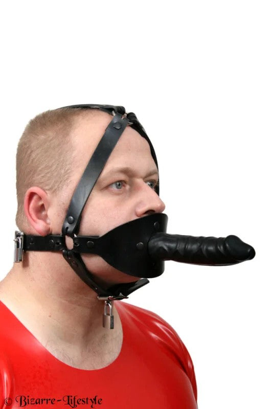 GummiKopfgeschirrmitDildo