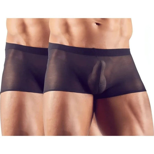 HalbtransparenteschwarzeMesh-Boxershorts