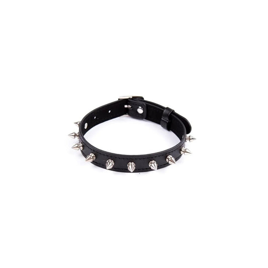 HALSBANDMITSTACHELNVERSTELLBAR43CMSCHWARZVONLATETOBEDBDSMLINE
