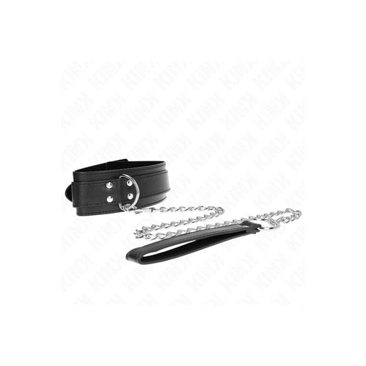 HALSKETTEMITRIEMEN65CMSILBERSCHNALLENVERSTELLBAR33-46CMX5,5CMVONKINKCOLLAR&GAG