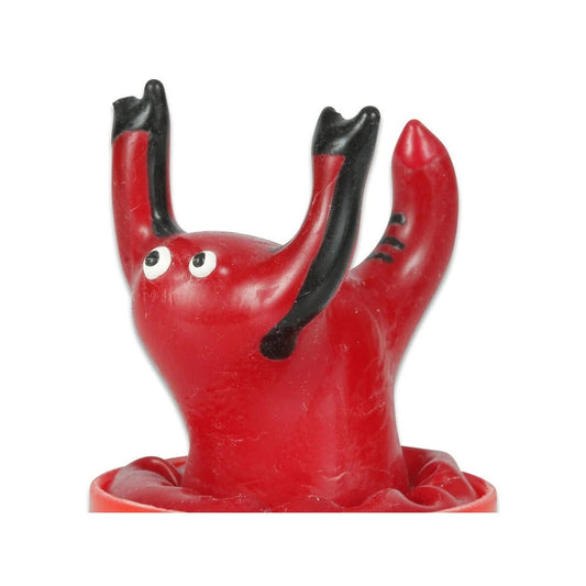 HANDBEMALTESKONDOMROTERSKORPIONVONCONDOMERIE