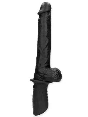 HandheldLiquidSiliconeVibratingandThrustingDildo