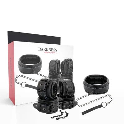 HandschellenUndKragenAusSchwarzemLeder|Darkness