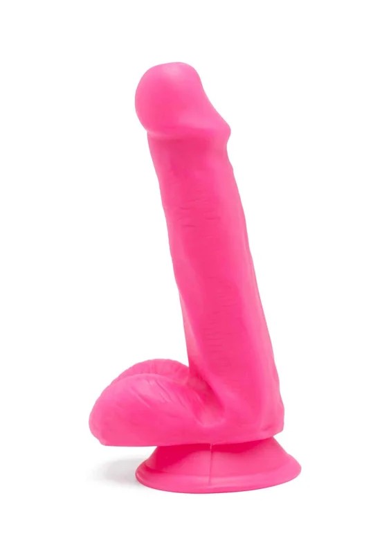 HappyDicksDildo6inchBallsPink
