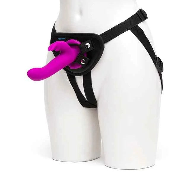 HappyRabbitVibratingStrap-OnHarnessSetPurple