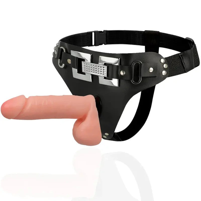 HARNESSATTRACTION–DELUXEHARNESSMITREALISTISCHERVIBRATION18CM-O-4.5CM