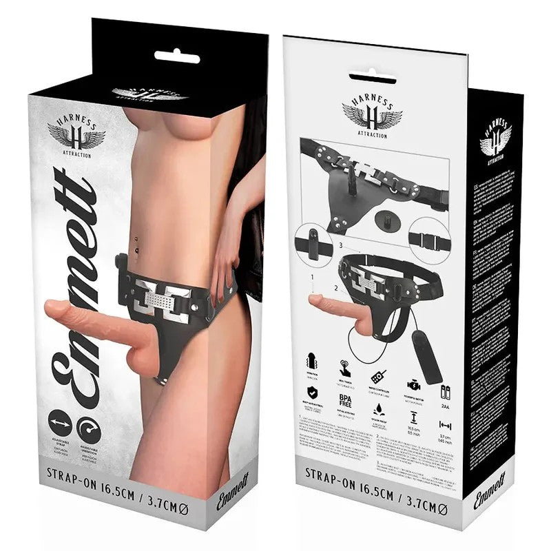 HARNESSATTRACTION–RNESEMMETTREALISTISCHERVIBRATOR16.5CM-O-3.7CM