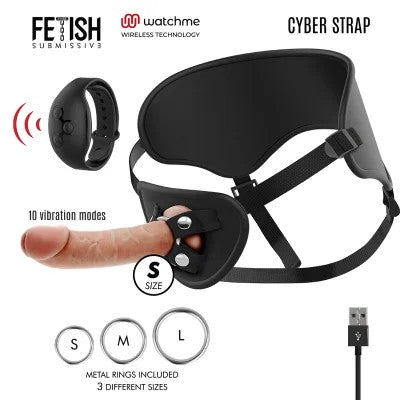 HarnessMitFernbedienungs-Dildo-Uhren-Technologie|CyberStrap