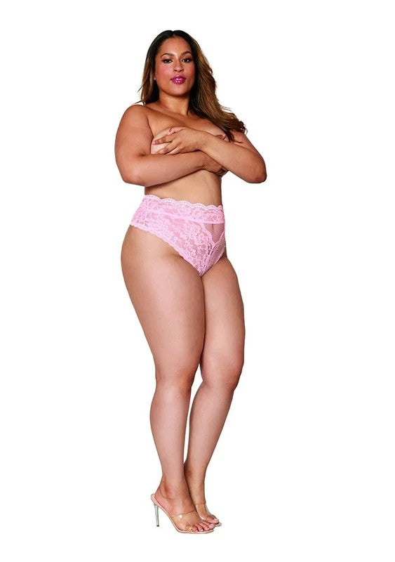 HighWaistedLacePantyrosaXL–3XL