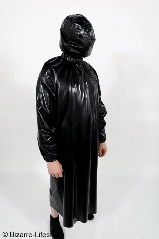 Hoodedsmock,perfectforbreathcontrolS-Mblackwithbreathingholes