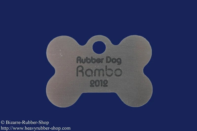 HundemarkeKnochenformEdelstahleinseitigerAufdruck