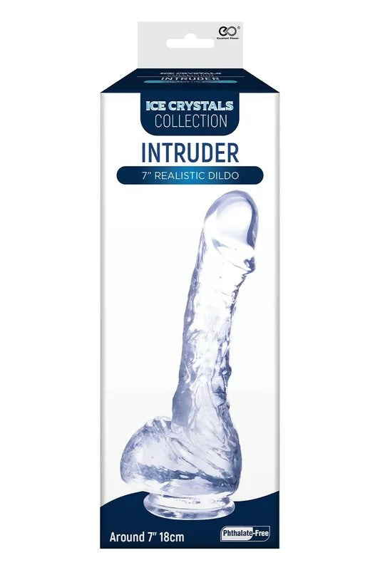 IceCrystalsCollection–IntruderRealisticDildo–7inch–clear