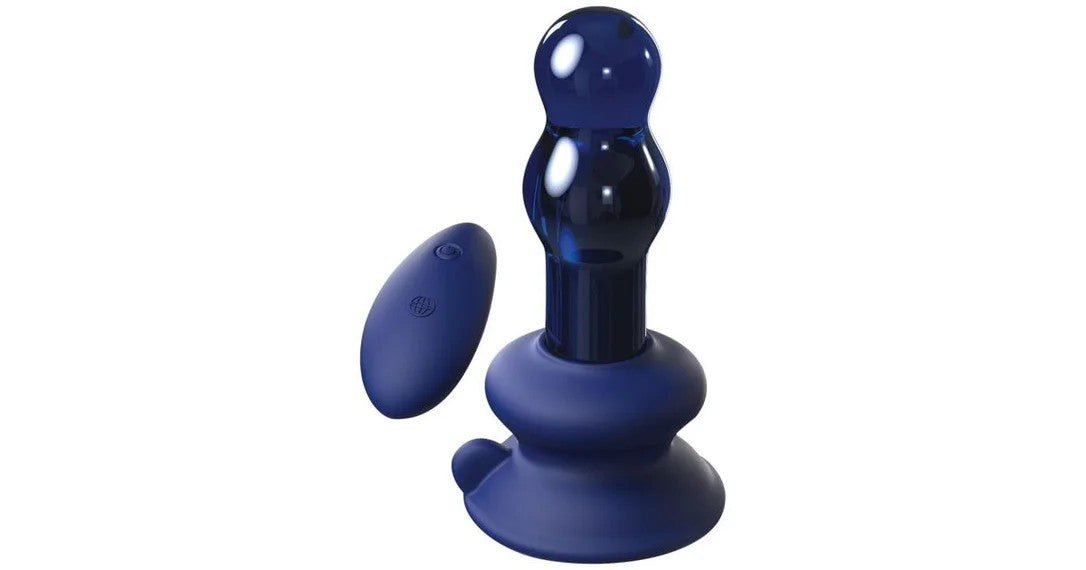 IciclesGlassVibratorNo83BlueWithRemote