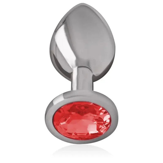 INTENSE–ANALPLUGAUSALUMINIUMMETALLMITROTEMKRISTALL,GRÖSSEL