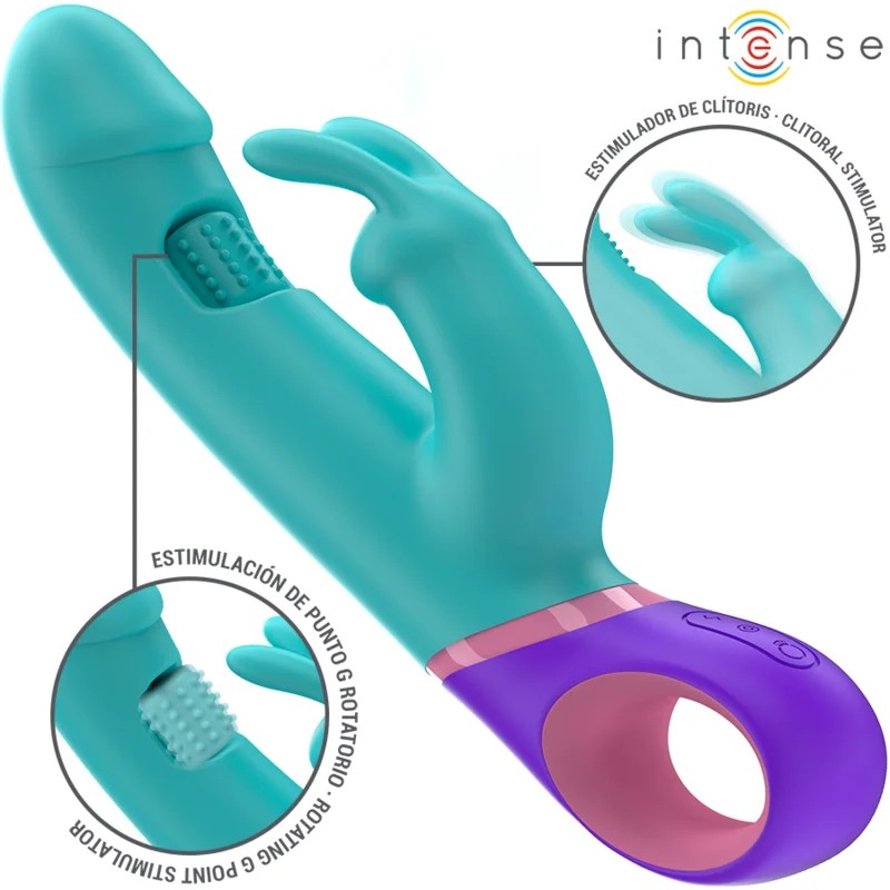 INTENSE–MONICARABBITVIBRATORMITROTIERENDEMG-SPOT-STIMULATORBLAU