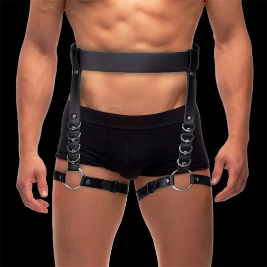 InToYouBDSMLineDidierLeg&WaistBondageHarnessBlack