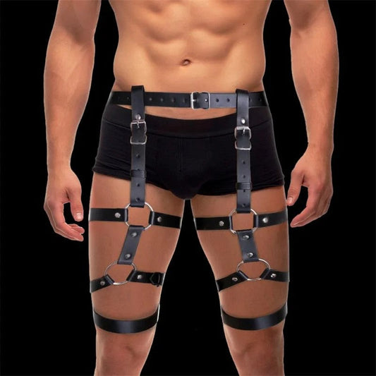 InToYouBDSMLineFabianLeg&WaistBondageHarnessBlack