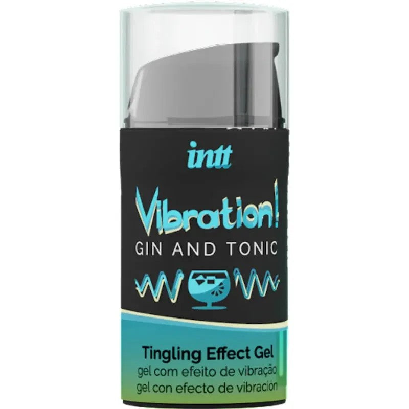 INTT–KRAFTVOLLESINTIMSTIMULIERENDESFLÜSSIGESVIBRATOR-GELGIN&TONIC15ml