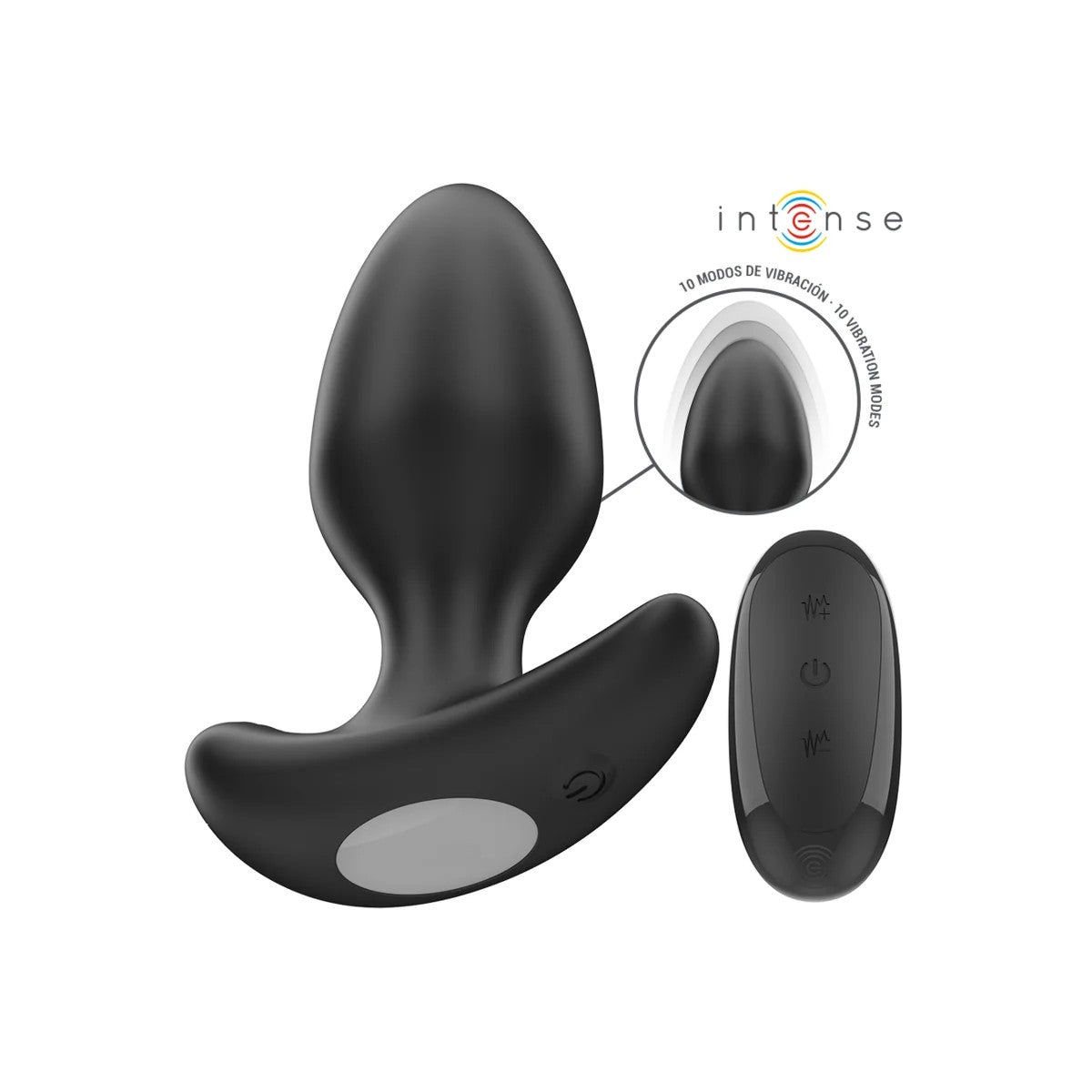 JOEYANALPLUG10VIBRATIONENSCHWARZFERNBEDIENUNGVONINTENSEANALTOYS