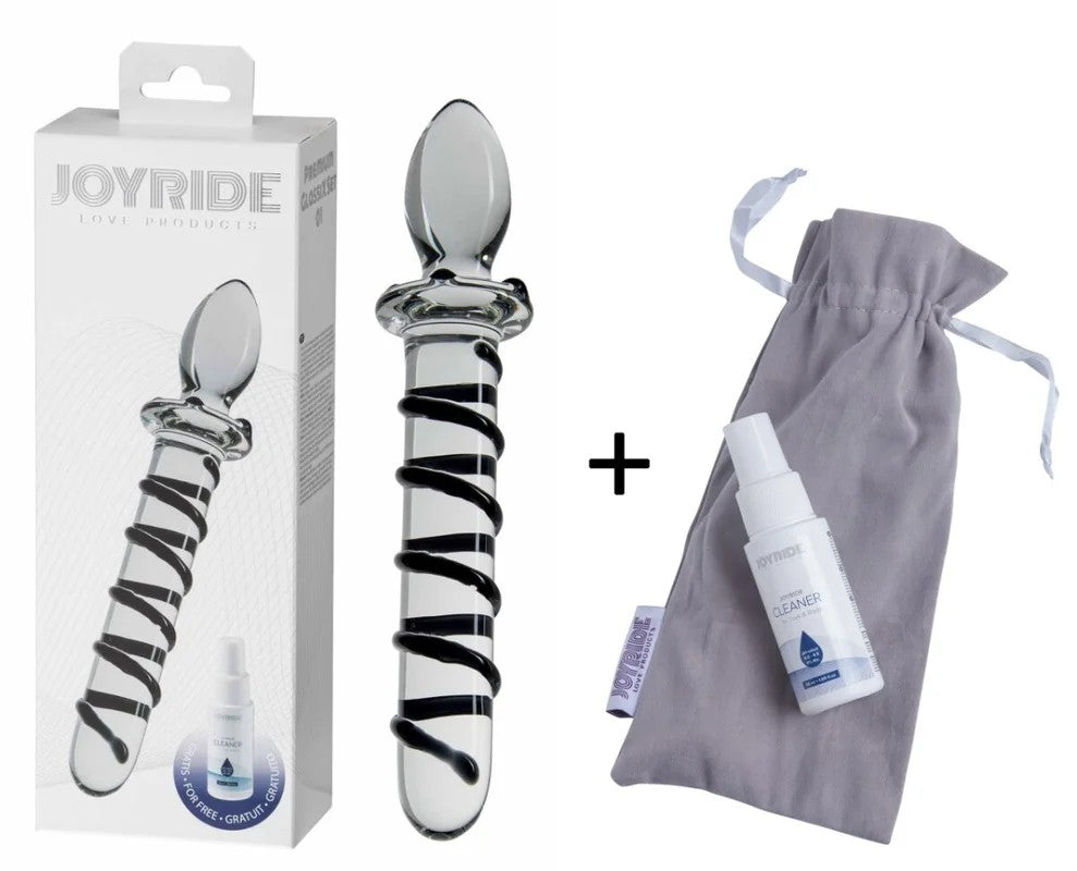 JOYRIDEPremiumGlassiXSet01transparent,schwarz20,5cm