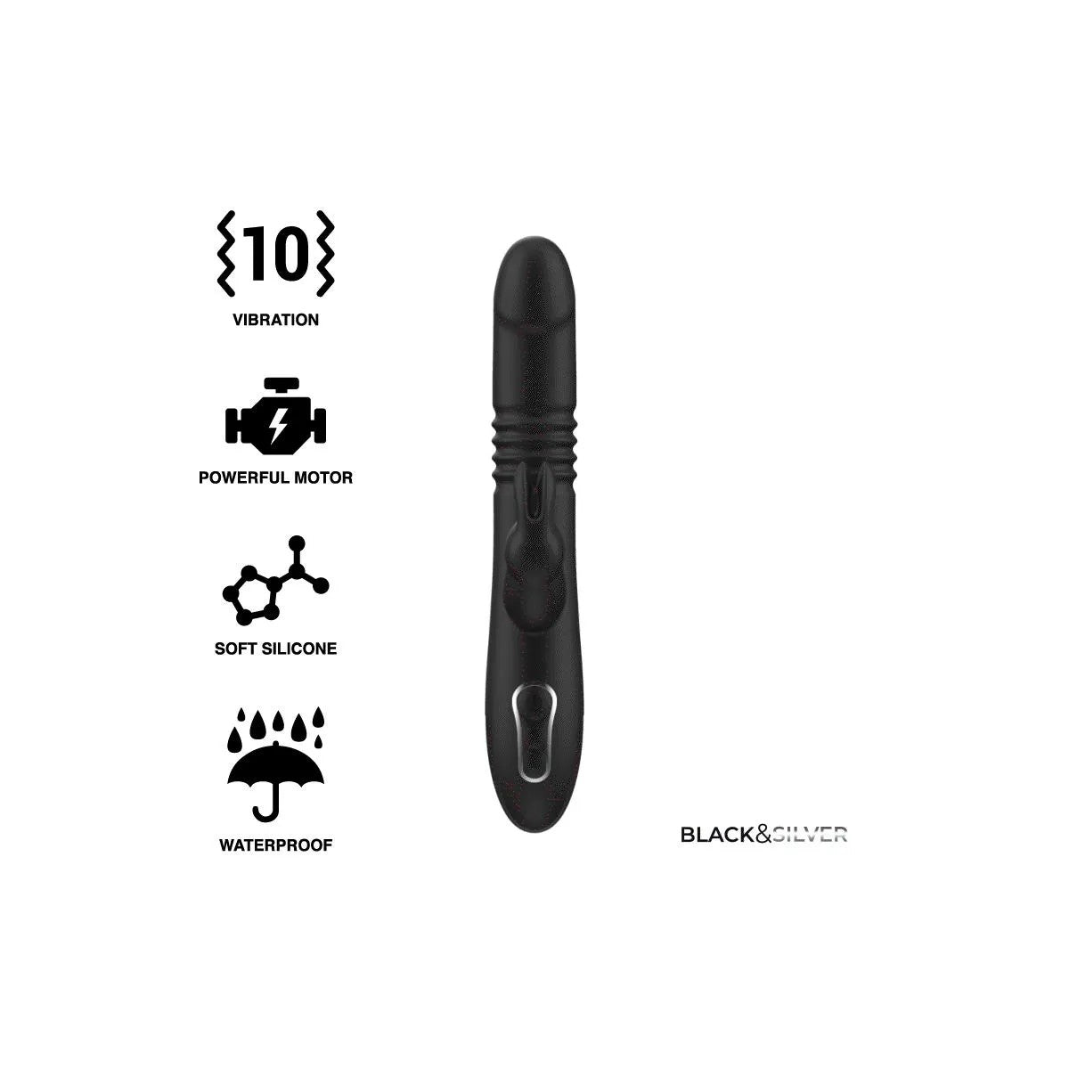KENJISTIMULIERENDEVIBE,KOMPATIBELMITWATCHMEDRAHTLOSERTECHNOLOGIEVONBLACK&SILVER