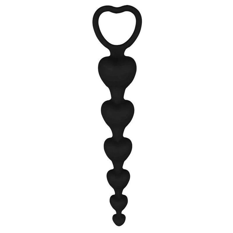 Ketteaus6Silikon-Analketten–15cm,Schwarz