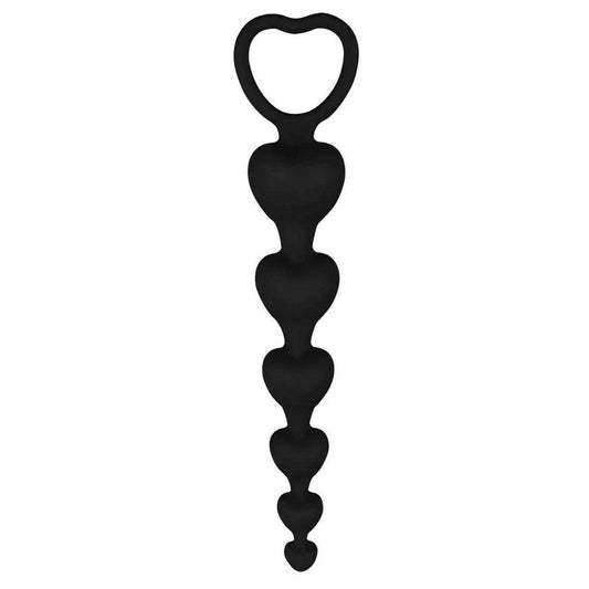 Ketteaus6Silikon-Analketten–15cm,Schwarz