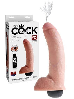 KingCock–9inchSquirtingCockwithBallsFlesh