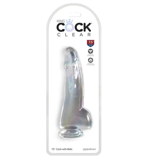 KINGCOCK–CLEARDILDOMITHODEN15.2CMTRANSPARENT