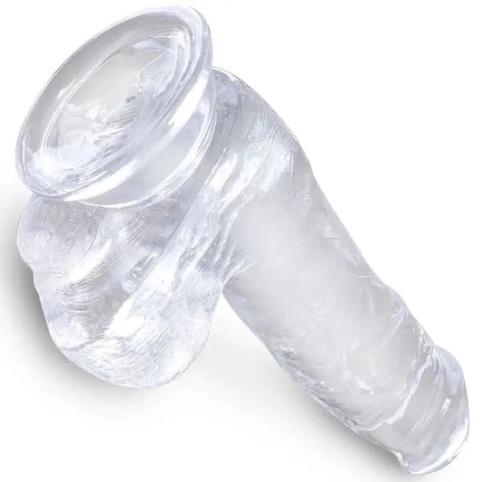KINGCOCK–CLEARREALISTISCHERPENISMITEIEREN13.5CMTRANSPARENT