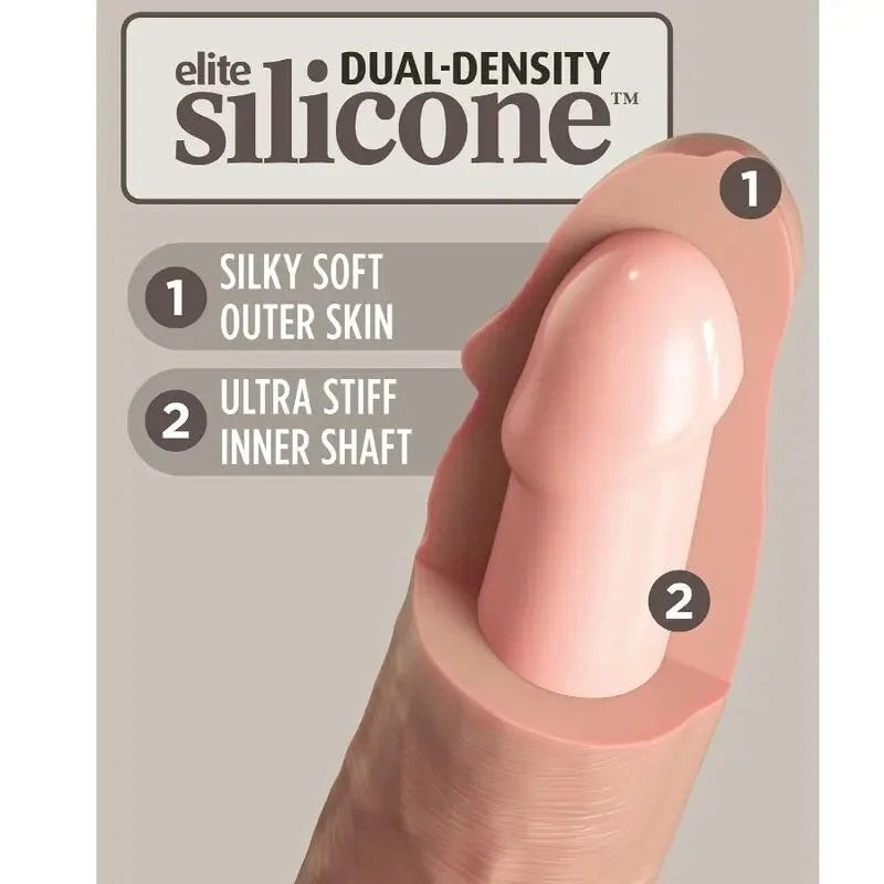KINGCOCK–ELITEREALISTISCHERDILDOVIBRATOR&SILIKONFERNBEDIENUNG17.8CM