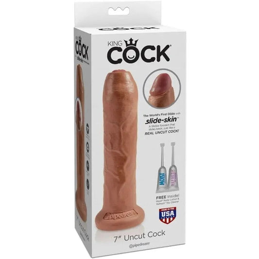 KINGCOCK–UNGESCHNITTENERREALISTISCHERPENIS17.8CMKARAMELL