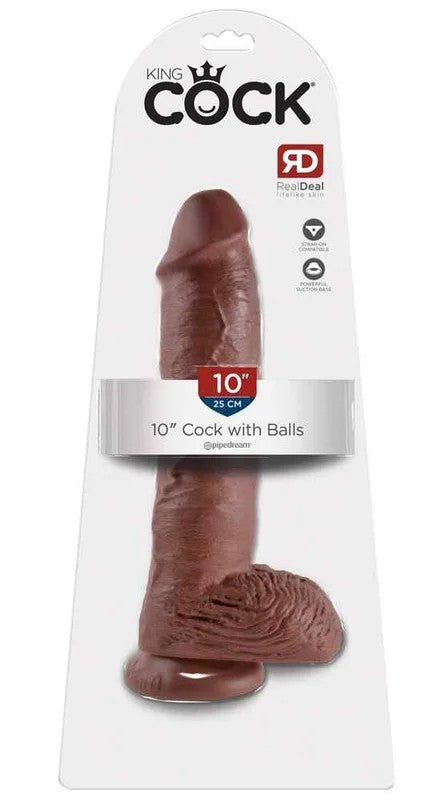 KingCock–withBallsBrown25,5cm