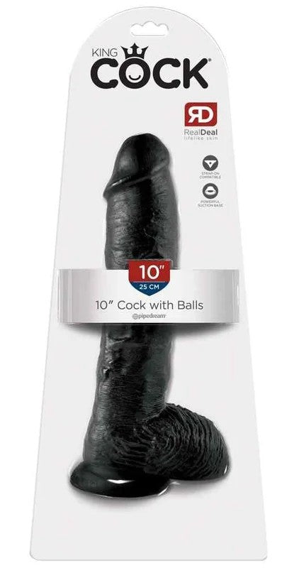 KingCock10inchBallsBlack