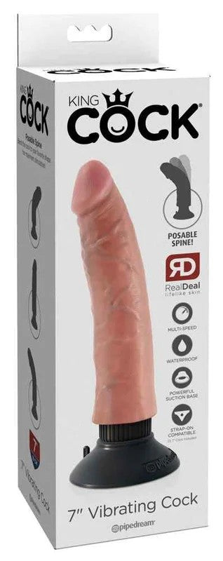KingCock7″VibratingCockFlesh