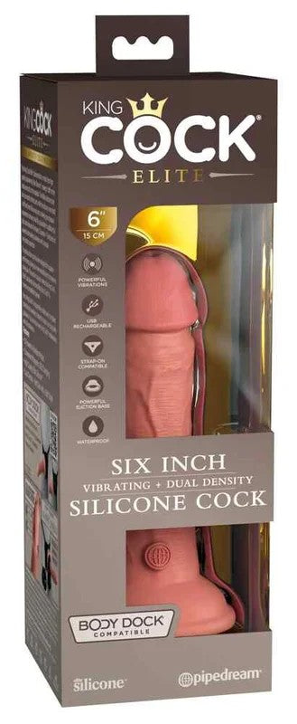 KingCockElite6“Vibrating+DualDensitySiliconeCockLight