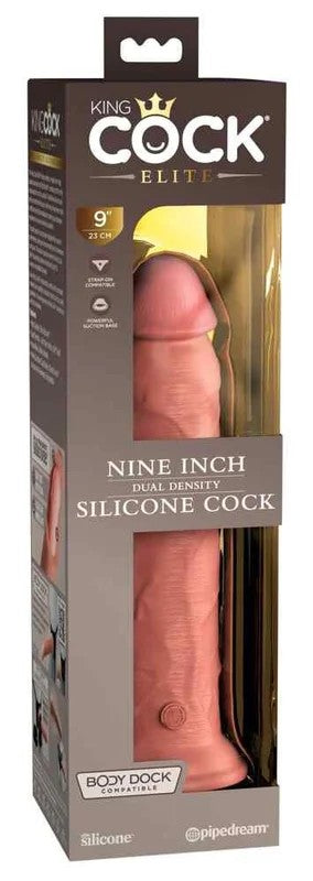 KingCockEliteDualDensitySiliconeCockLight23cm