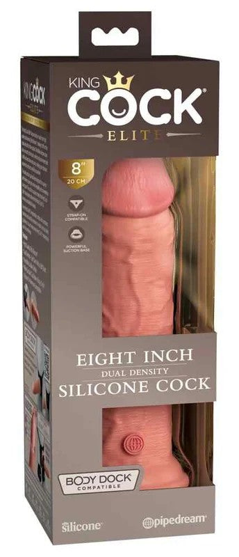 KingCockEliteDualDensitySiliconeCockLight20.5cm