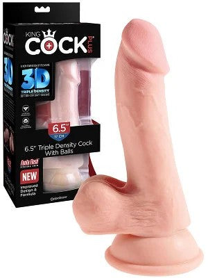 KingCockPlus–6.5inchTripleDensityFleshCock