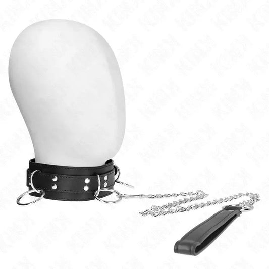 KINK–3-RING-SKLAVEREI-HALSKETTEMITBAND80CM53X5CM