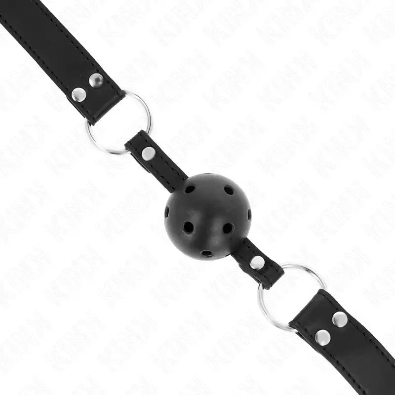 KINK–ATMUNGSAKTIVERBALL4CMKNEBELMITDOPPELNIETMODELL1SCHWARZ62,5x2,5CMVERSTELLBAR42-58CM