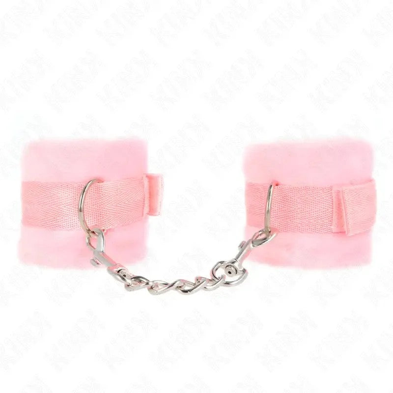 KINK–BEGINNERPELZHANDMANSCHETTENROSA30X7CM