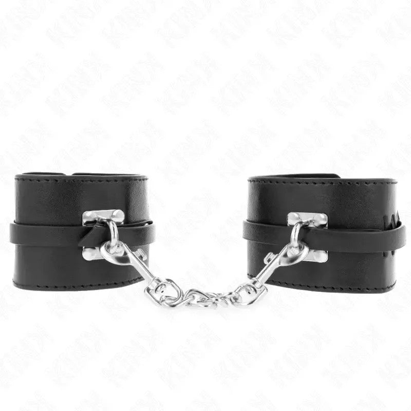 KINK–DELUXEHANDGELENKFESSELNMITVERRIEGELUNG,SCHWARZ,VERSTELLBAR14,5-21CMX6CM