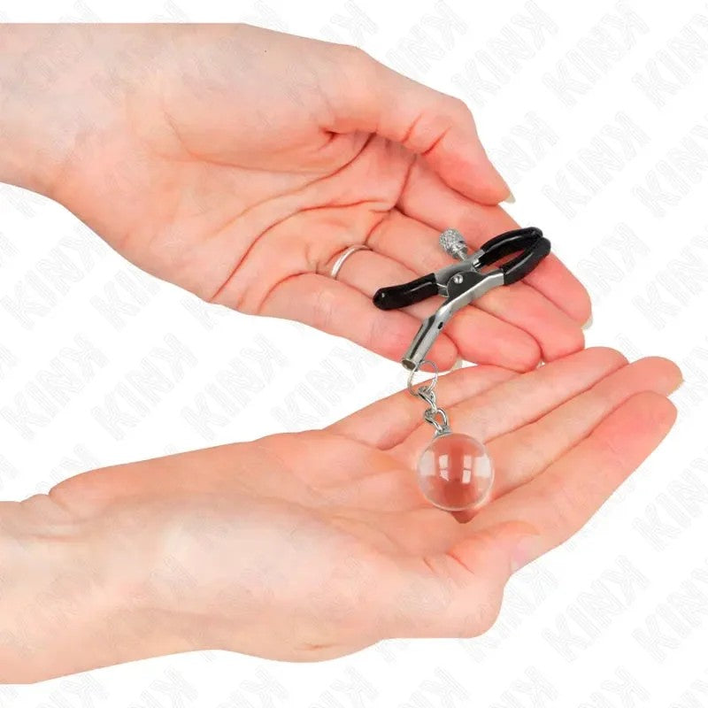 KINK–GLASPERLEN-NIPPELKLAMMERNSILBER6CM