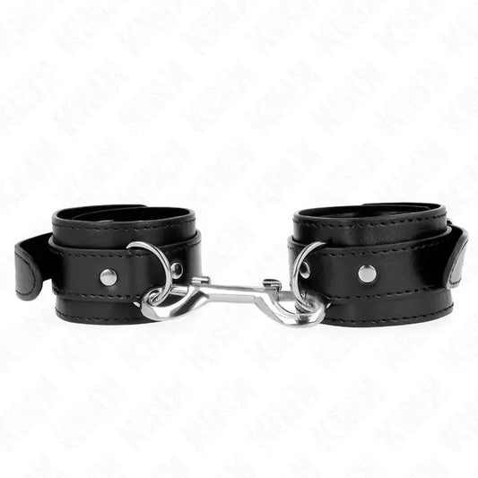 KINK–HANDGELENKFESSELN–EINZELNENIETENREIHESCHWARZVERSTELLBAR17-28CMX5CM